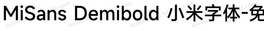 MiSans Demibold 小米字体字体转换
